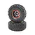 Losi 1/6 Creepy Crawler LT Tyres on Black/Red Rims - Glued Wheels 2Pcs LOS45031