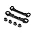 Losi Black Aluminium Rear Hinge Pin Braces 2Pcs LOS254072