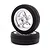 Losi 1/16 Mickey Thompson Front Drag Tyres on Chrome Rims - Glued Wheels 2Pcs LOS41040