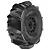 Pro-Line 2.4/3.3" Dumont MT Paddle Tyres on Black Rims - Glued Wheels 2Pcs PRO1018911