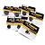 A set of seven Castle Creations Mod 1 pinion gears in individual retail packaging, ranging from 11T to 23T.