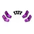 HSP Purple Aluminium Battery Holders w/ Screws 103004A
