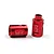 Two red anodized aluminium centre driveshaft cups for RC cars, featuring the Yeah Racing logo laser-etched on the side.
