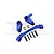 GPM Blue Aluminium Steering Bell Crank/Drag Link Assembly MAG048-B