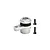 A silver GPM Racing 25T aluminium servo horn with a built-in servo saver mechanism and two small black mounting screws.