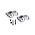 Two silver aluminium rear hubs from GPM Racing with pre-installed bearings, accompanied by two black screws and two black lock nuts.