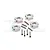 GPM Silver Aluminium 12mm Wheel Hexes 4Pcs w/ Screw Pins LMTM010-S