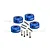 GPM Blue Aluminium 12mm Wheel Hexes 4Pcs w/ Screw Pins LMTM010-B