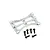 GPM Silver Aluminium Rear Chassis Brace TRX4015RN-S