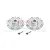 GPM Silver Aluminium 12mm (+1.5mm) Brake Disc Wheel Hexes 2Pcs BR010D/+1.5N-S