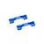 Two blue anodized aluminium hoop brace bars for RC vehicles, featuring the GPM Racing logo engraved on the top surface.