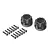 Boom Racing Black Aluminium 12mm (+8mm Offset) ProBuild Wheel Hub Adapters 2Pcs BRXT608V2