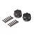 Boom Racing Black Aluminium 12mm (+6mm Offset) ProBuild Wheel Hub Adapters 2Pcs BRXT606V2