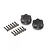 Boom Racing Black Aluminium 12mm (+4mm Offset) ProBuild Wheel Hub Adapters 2Pcs BRXT604V2