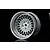A silver-coloured mesh-style RC drift car rim with a deep dish design, shown against a black background.