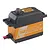 Savox SB-2270SG Plus brushless digital servo with an orange aluminium case and black plastic top and bottom sections.