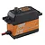 Savox SB-2271SG Plus brushless digital servo with an orange anodized aluminium case and black plastic top and bottom sections.