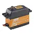 Savox SB-2273SG Plus brushless digital servo with an orange aluminium case and black plastic top and bottom sections.