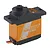 Savox SH-0254 Plus micro digital servo with an orange aluminium case and black plastic top and bottom sections.