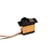 A Savox SH-0256 micro servo with an orange aluminium case and black plastic top, featuring a three-wire connector cable.