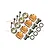 A set of four GPM Racing brass 12mm wheel hexes with 9mm offset, including pins, nuts, and washers on a white background.