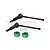 GPM Medium Carbon Steel Front CVD Driveshafts 2Pcs w/ Green Aluminium Wheel Hexes MGG048FS-G