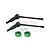 GPM Medium Carbon Steel Rear CVD Driveshafts 2Pcs w/ Green Aluminium Wheel Hexes MGG059RS-G