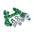 GPM Green Aluminium Steering Bell Crank/Drag Link Assembly w/ Servo Saver TXM048NA-G