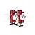 GPM Red Aluminium Steering Hub Carriers (C-Hubs) 2Pcs SLA019N-R