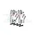 GPM Silver Aluminium Steering Hub Carriers (C-Hubs) 2Pcs SLA019N-S