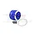 A blue anodized aluminium differential case by GPM Racing with four black screws and a white gasket on a white background.