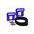 GPM Blue Aluminium Battery Hold Down Retainer Set TS0126-B