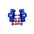 GPM Blue Aluminium Steering Hubs 2Pcs ER2021N-B