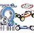 Plaig RC bearing kit for Losi 1/16 Mini-B featuring metal ball bearings with blue rubber seals and images of Losi Mini-B RC buggies.