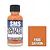A 30ml bottle of SMS Auto Saffron metallic acrylic lacquer paint next to a square color swatch labeled PA08 Saffron.