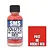 A 30ml bottle of SMS Auto HK Rocket Red acrylic lacquer paint next to a red color swatch square labeled PA12 HK Rocket Red.