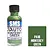 A 30ml bottle of SMS Auto Monterey Green metallic hobby paint next to a green colour swatch square.