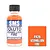 A 30ml bottle of Scale Modellers Supply Auto Colour Vermillion Fire paint next to an orange color swatch square.