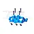 GPM Aluminium Rear Bulkhead - Sky Blue BBX030-SB