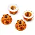 Yeah Racing Aluminium 4mm Flanged Serrated Nuts 4Pcs - Orange YA-0448OR