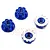 Yeah Racing Aluminium 4mm Flanged Serrated Nuts 4Pcs - Dark Blue YA-0448DB
