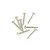 A set of eight silver-coloured metal button head screws arranged on a white background.