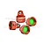 Four orange aluminium RC shock absorber caps from GPM Racing, featuring silver pivot balls and engraved GPM Racing 7075 branding.