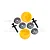 GPM 1/4 Lean Bar Wheels w/ Flanged Metal Shielded Bearings Set - Yellow MX040-Y