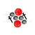 GPM 1/4 Lean Bar Wheels w/ Flanged Metal Shielded Bearings Set - Red MX040-R