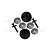 GPM 1/4 Lean Bar Wheels w/ Flanged Metal Shielded Bearings Set - Black MX040-BK