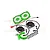 GPM Racing green aluminium motor heatsink set with dual cooling fans, mounting hardware, and screws on a white background.