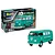 Revell 1/24 scale VW T1 Bus model kit box and a fully assembled teal Vaillant branded model van.