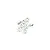 A cluster of eight small silver-coloured metal hex nuts arranged on a white background.