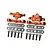 GPM Aluminium Front & Rear Lower Suspension Arm Tie Bar Set - Orange TXMS089FR-OR